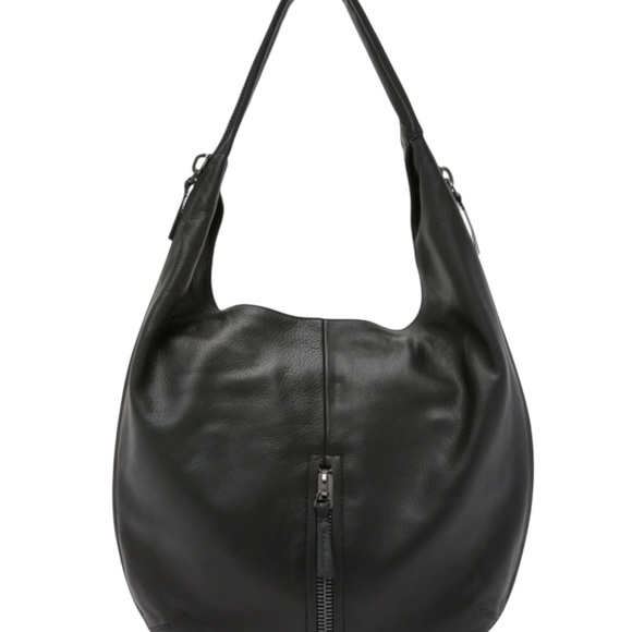 Mackage Noya black pebbled leather satchel large shoulder bag tote